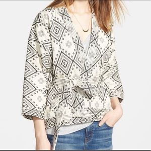 Madewell Kimono Wrap Jacket in Arrowhead Size XS